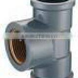 Cheap DIN Standard PVC Female Copper Thread Tee for Water Supply