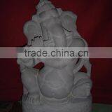 Ganesha Garden Statue Marble Stone Hand Carved Sculpture for Temple