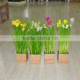 Onion Grass Modern Artificial Tulip Arrangements for Sale thumbnail-2