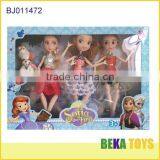 Set of 3 Frozen Princess Doll 9" Ice Princess With a Snowman