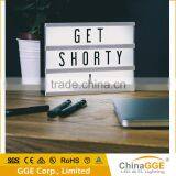 Customisable Desktop Battery Powered Massage a4 Size Usb Cinematic Sign Lightbox With Interchangeable Colored Letters Sale thumbnail-3