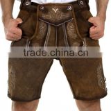 Men's Leather Shorts Old Brown