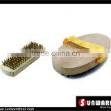 Wooden Block Copper Coated Wire Brush thumbnail-1