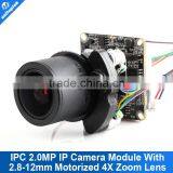 2.8-12mm Zoom Lens IPC Varifocal Motorized 2.0MP 1/2.8" SONY CMOS IMX322 +Hi3516 IP Camera Module thumbnail-6