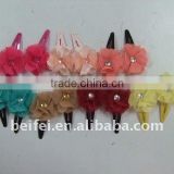 Hot sell Fabric flower snap concorde hair clips