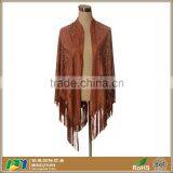 Womens Caftan Poncho Cover Up Light Weight Faux Suede Scarf Pashminas