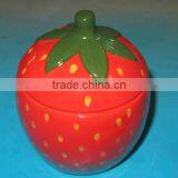 Ceramic Strawberry Sugar Pot thumbnail-1