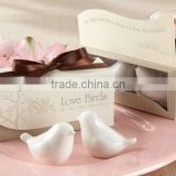 Love Birds Salt & Pepper Ceramic Shakers Wedding Favors