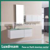 48''single Bathroom Vanity With Tempered Glass Top Made in China - White
