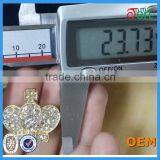 Gold Crystal Crown Button