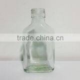 Spirit Clear Glass Flat Bottle