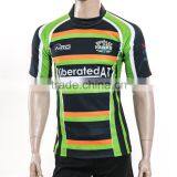 Tight Fit Newest Cheapest Yellow and Green Rugby Jersey thumbnail-1