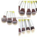 24pcs Vegan Bamboo Handle Makeup Brush Set With Powder Angled Foundation Lip Eye Brush thumbnail-5