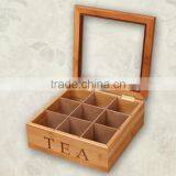 China Factory Custom Storage Bamboo Wooden Tea Box thumbnail-3