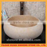 Natural Stone Yellow Jade Marble Basin for Decoration thumbnail-2