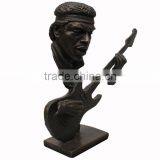 Cast Metal Bronze Art Male Bust Statue thumbnail-3