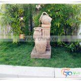 Three Urn Jar Water Feature Led Light Fountain thumbnail-4