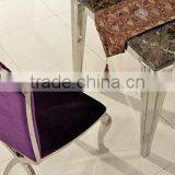TH383 Stainless Steel Tempered Glass Modern Dining Table thumbnail-3