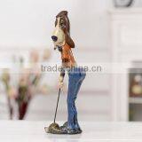 American Home Decorative Play Golf Resin Dog Figurine thumbnail-3