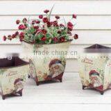 Antique Metal Square Pots Christmas Decoration Sale thumbnail-1