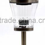 12pk 3-in-1 Stainless Steel Glass Lens Solar Garden Lawn LED Path Light thumbnail-1