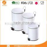3 Litre Pedal Trash Bin White Foot Pedal Bin With Lid For Easy Opening Closing Dustbin thumbnail-4