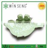 Garden Decor Bird Ceramic Bird Feeder, Soup Plate, Novelty thumbnail-1