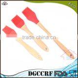 NBRSC Hot Sell Easy Use Grill Heat Resistant Boasing Brush/ 2016 New BBQ Silicon Bosting Brush With Long Wooden Handle thumbnail-1