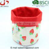 New Design Flowers Printing Linen and Felt Planter Pot Cover Bags thumbnail-4