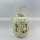 Round Decorative Indoor Ceramic Lantern thumbnail-1