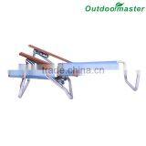 5-Position Lightweight Lay Flat Aluminum Folding Portable Reclining Chair thumbnail-6