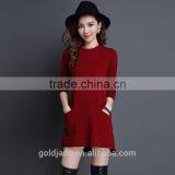 2016 Hot Sale Fashionable Pink Lady Long Sleeve Patchwork Women Wool Sweater thumbnail-2