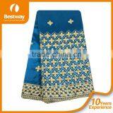 2015 Champagne Lace Wedding Dresses Latest Fashion Bestway Textile African Raw Silk George Fabric thumbnail-3