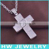 HWMCP1308 Micro Pave Setting Gothic Cross Pendant thumbnail-1