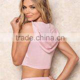 MGOO 2017 New Style Blush Lounge Basic Crop Tops Sleeveless Running Sets Tracksuits Jersey 95% Cotton 5% Spandex thumbnail-6