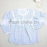 Lovely and Elegant Baby Girls' Light Blue Floral Tops Kids thumbnail-1