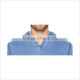 Guangzhou Wholesale OEM Hoodie Pullover V Neck Two Button New Design Plain Hoodies thumbnail-3