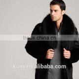 2015 Winter Fashion Mens Faux Fur Coat Thick Warm Jackets Full Length Parka Fox Fur Coats Plus Size Man's Overcoat thumbnail-6