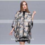 Female Bohemia Camouflage Knitted Acrylic Cardigans Kimono Plaid Cape Poncho Wool Scarf Shawl Women Lady thumbnail-2