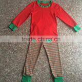 Organic Cotton Toddler Pajamas Baby Boutique Clothing Sets 100% Cotton Knitted Christmas Pajama Sets thumbnail-1
