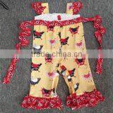New Cute Baby Girls Chicken Rompers Infant Kids Summer Sleeveless Romper thumbnail-1