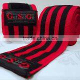 Elasticated Weightlifting Knee Wraps thumbnail-5