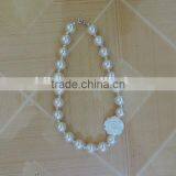 Baby Girl Flower Necklace Peral Crystal Symmetric Kids Clothes Accessories Wholesale 2016 Children Jewelry thumbnail-1