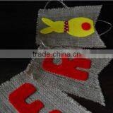 Easter Garland & Burlap Bunny Garland & Felt Easter Garland For Home Decoration thumbnail-5