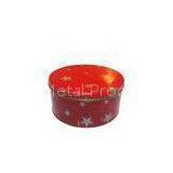 Cylindroid Popcorn Tin Cookie Containers With Red Cover / Lid thumbnail-1