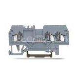 0.2 - 1.5mm2 24 - 16A WG Spring Cage Terminal Block , PA66 Insulation Material