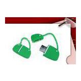 Novelty hand bag pvc usb flash drive , Personalized Green USB Memory Stick