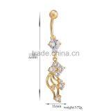 Navel Belly Ring Minimalist Pot Leaf Button Fashion Body Piercing Jewelry thumbnail-5