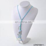 Layer Leather Necklace Gold 7 Silver Hammered Charm Heart Tassel Necklace thumbnail-3