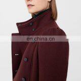 Custom New Style Classic Red Button Belt Slim Fit Lady Winter Jacket thumbnail-6